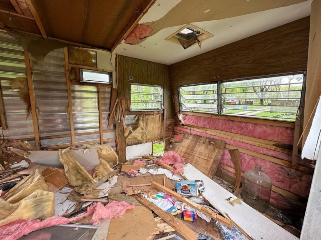 Demolition Of Old Camper Trailer In Cincinnati