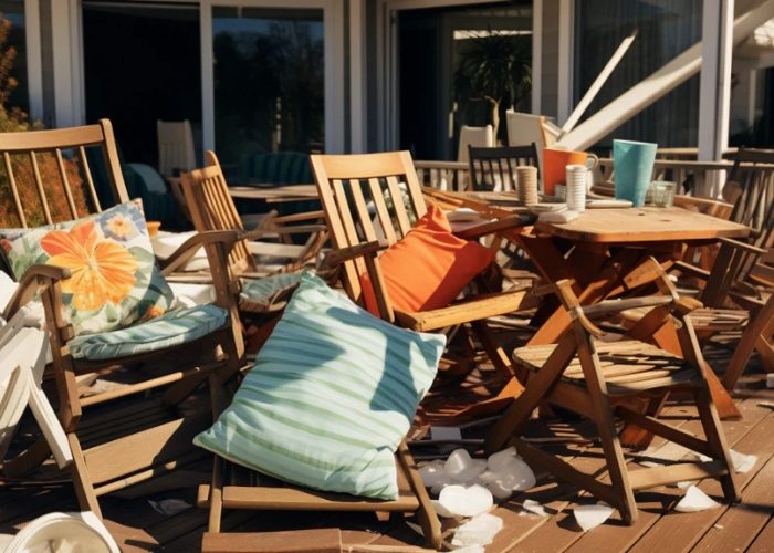 Storm Debris Cleanup in Cincinnati Patio Furniture