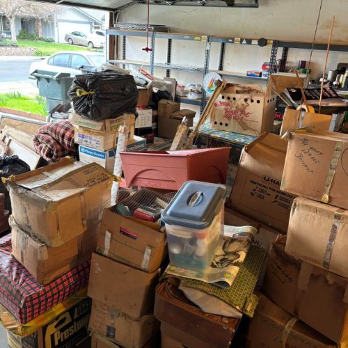 This is what a cluttered garage looks like