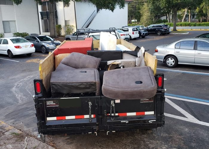 A bunch of couches loaded up in cincinnati